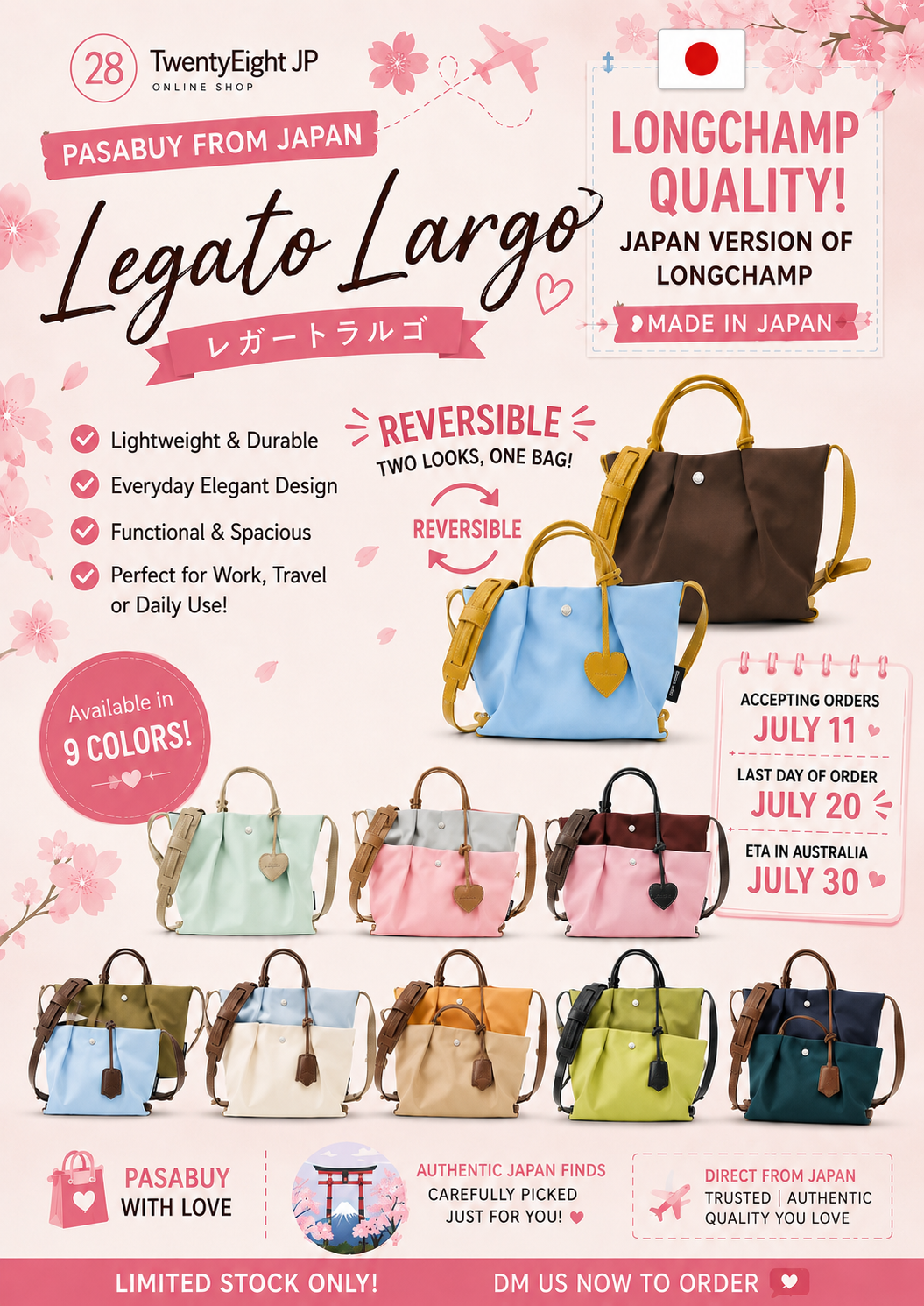 Japan Pasabuy Legato Largo bags
