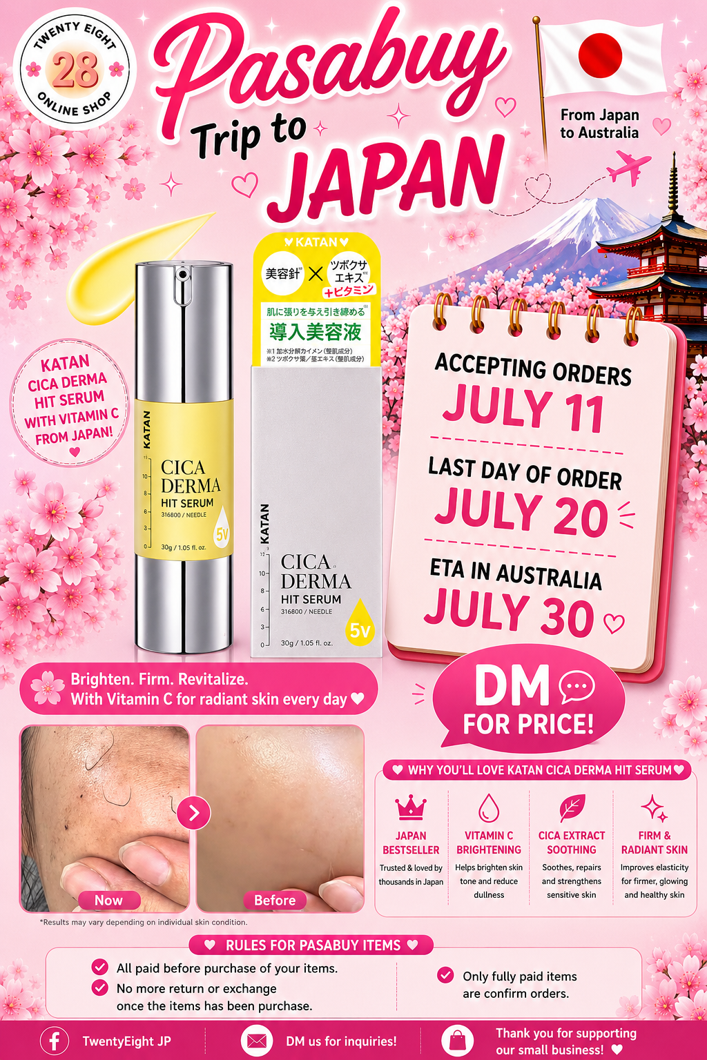 Japan Pasabuy Katan CICA Hit Serum 5V