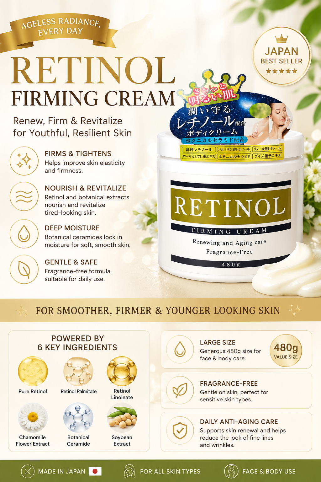 Retinol Firming Cream 480g