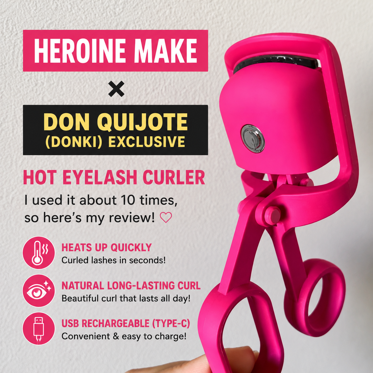 Kiss me Hot Eyelash Curler rechargeable