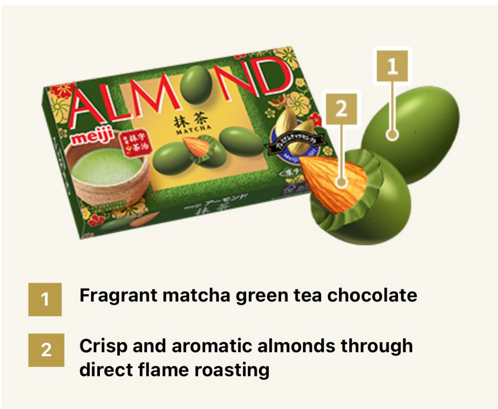 Almond Chocolate Meiji Matcha Flavour